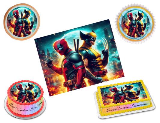 Deadpool and Wolverine Edible Image Frosting Sheet #22 (80+ sizes)