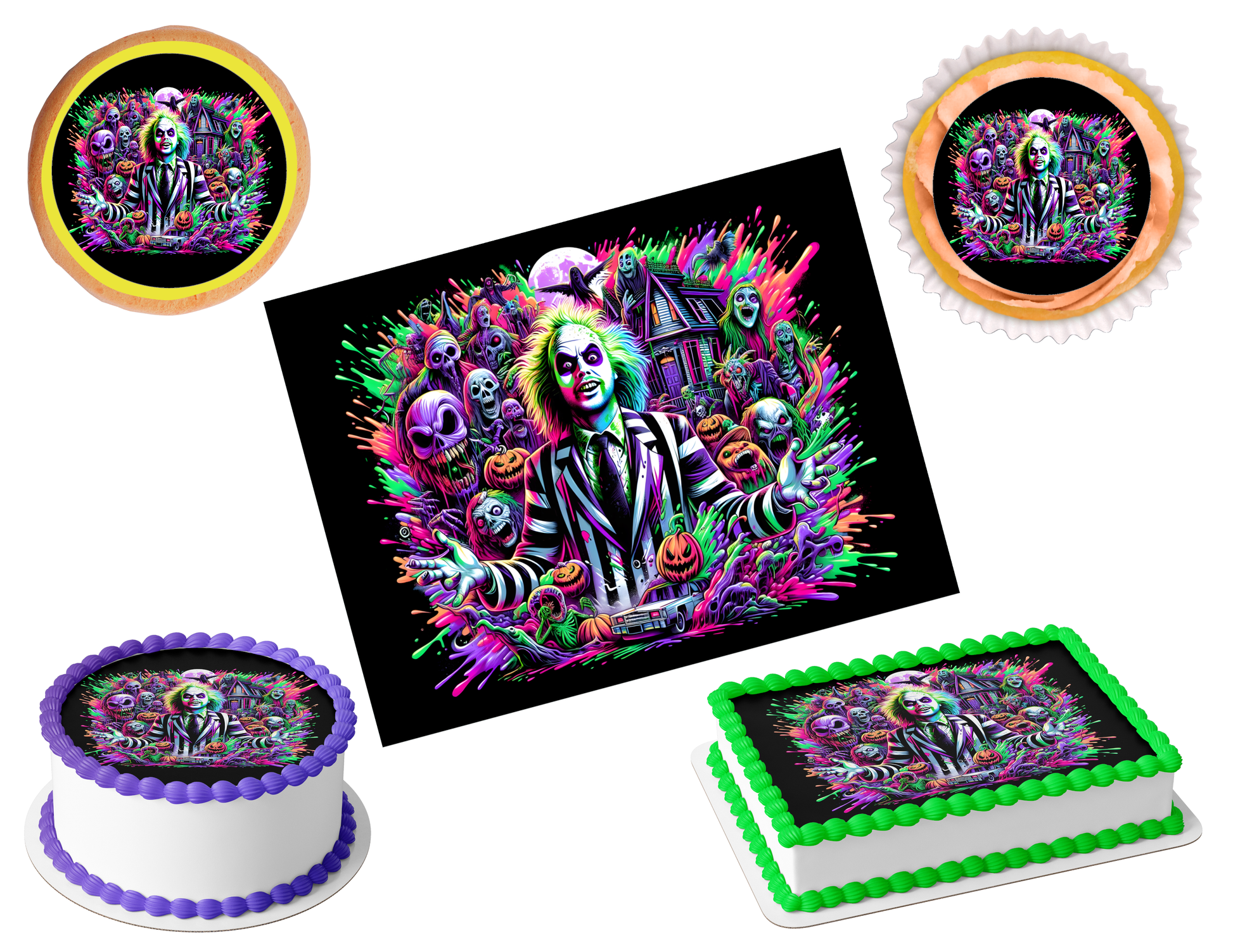 Beetlejuice Edible Image Frosting Sheet #23 (80+ sizes)