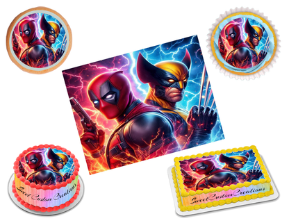 Deadpool and Wolverine Edible Image Frosting Sheet #24 (80+ sizes)