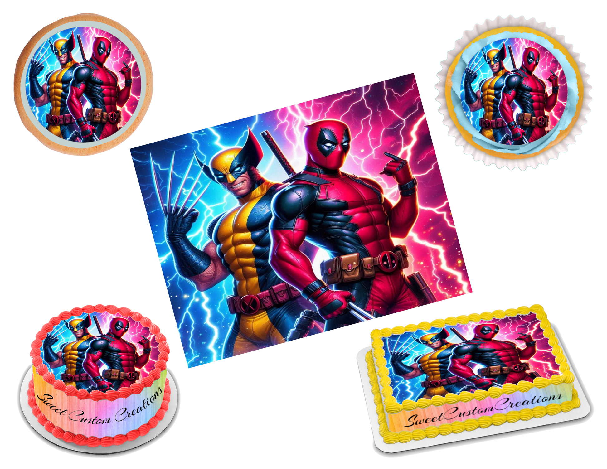 Deadpool and Wolverine Edible Image Frosting Sheet #25 (80+ sizes)