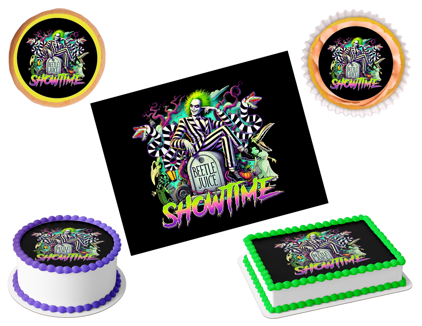 Beetlejuice Edible Image Frosting Sheet #26 (80+ sizes)