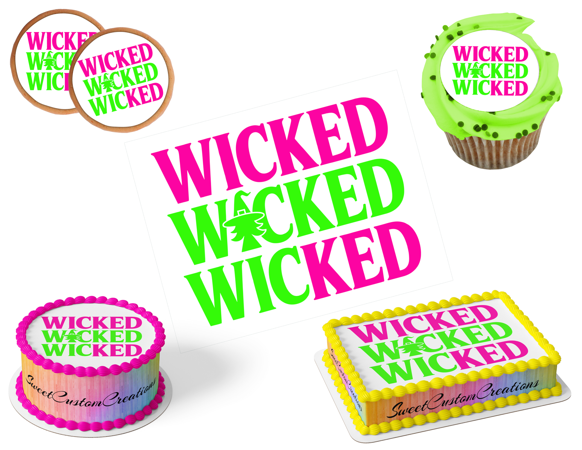 Wicked Edible Image Frosting Sheet #27 (80+ sizes)