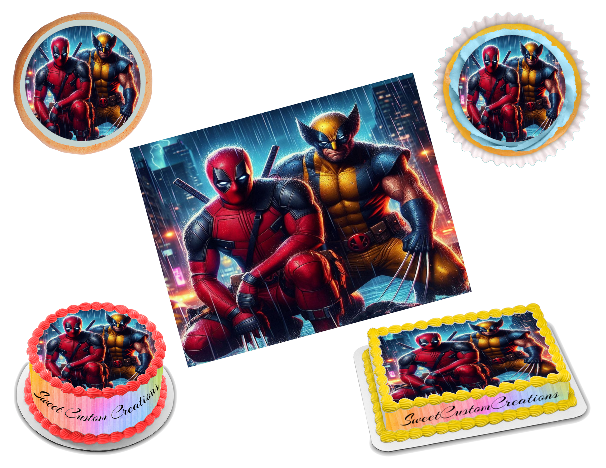 Deadpool and Wolverine Edible Image Frosting Sheet #29 (80+ sizes)