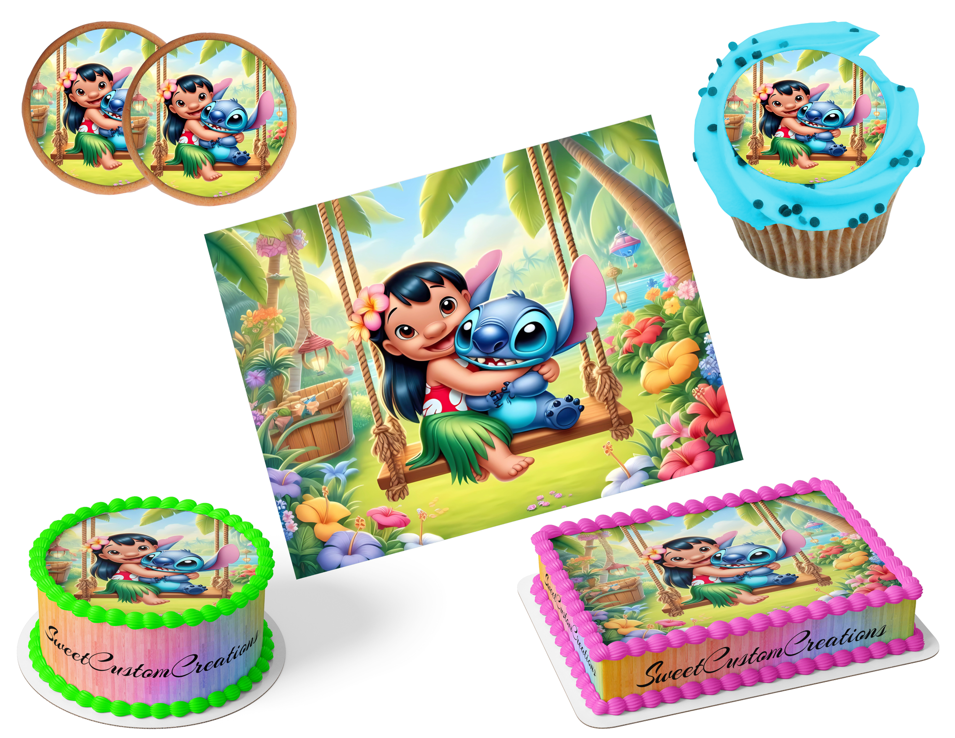 Lilo and Stitch Edible Image Frosting Sheet #2 (80+ sizes)