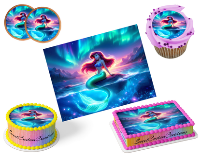 Little Mermaid Edible Image Frosting Sheet #2 (80+ sizes)