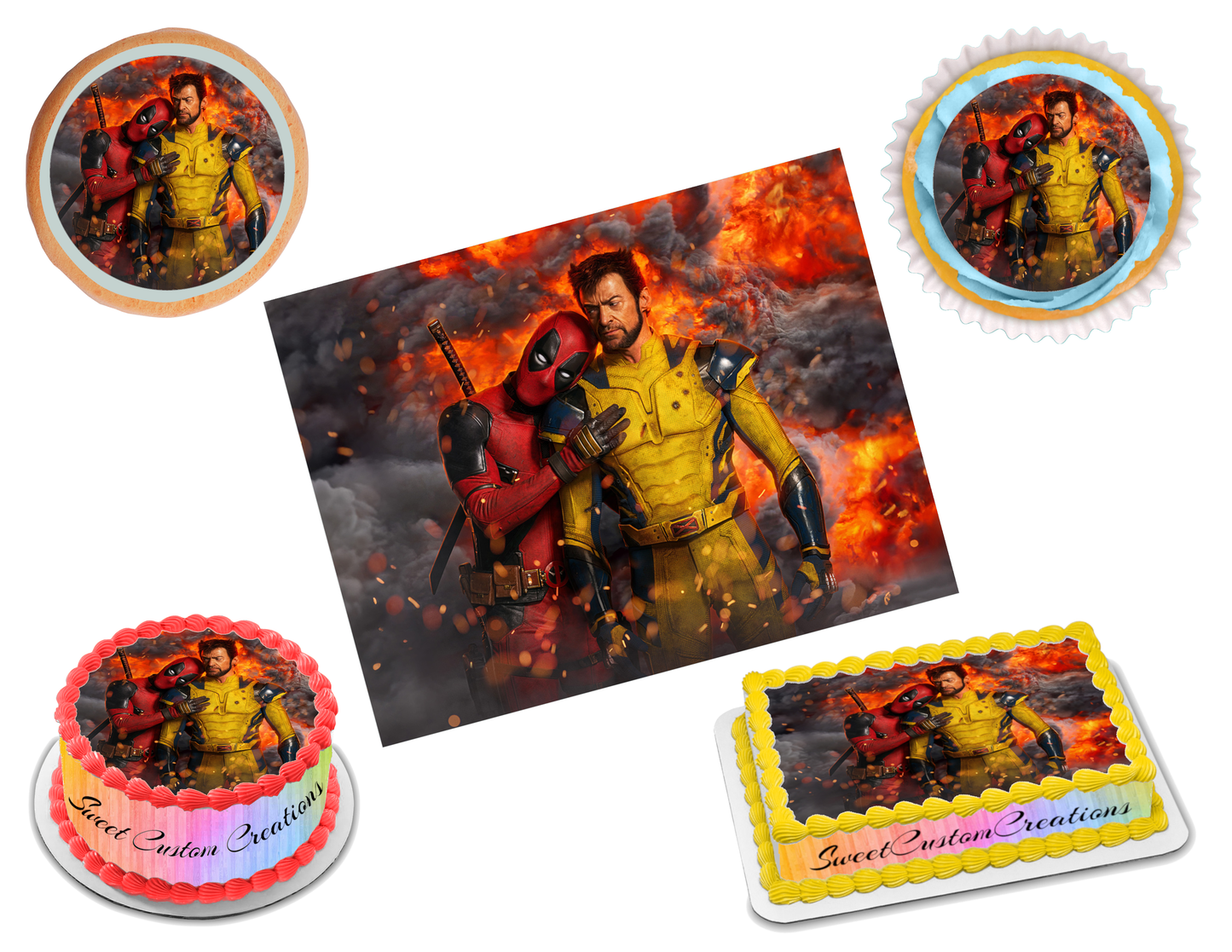 Deadpool and Wolverine Edible Image Frosting Sheet #2 (80+ sizes)