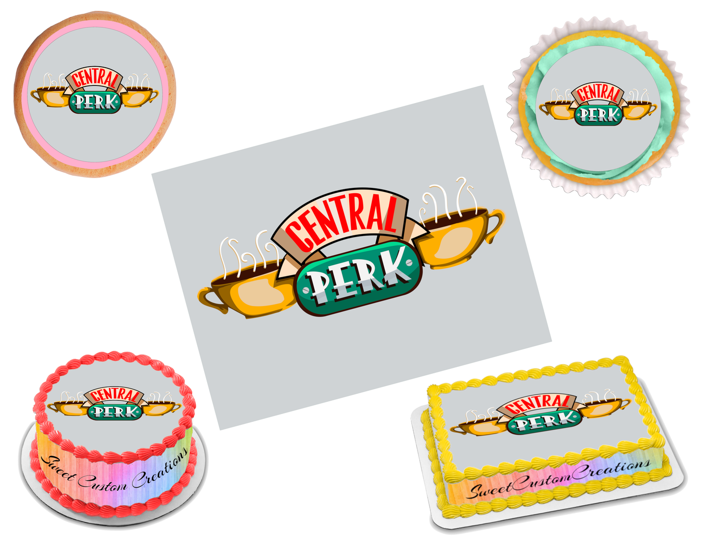 Friends Central Perk Edible Image Frosting Sheet #2 Topper (70+ sizes)