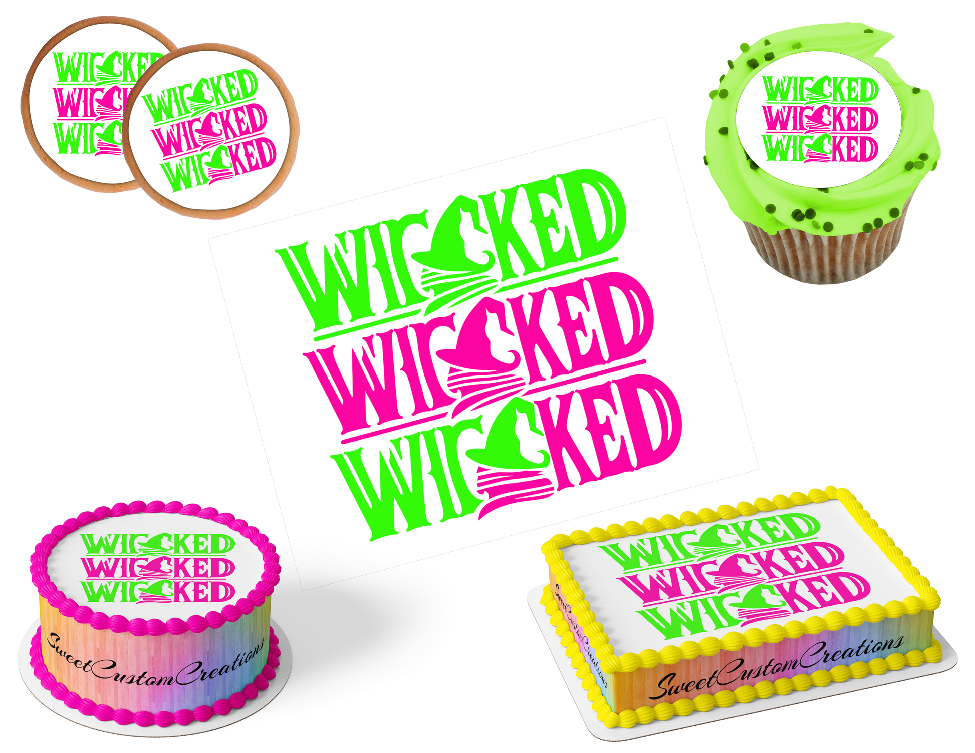 Wicked Edible Image Frosting Sheet #34 (80+ sizes)