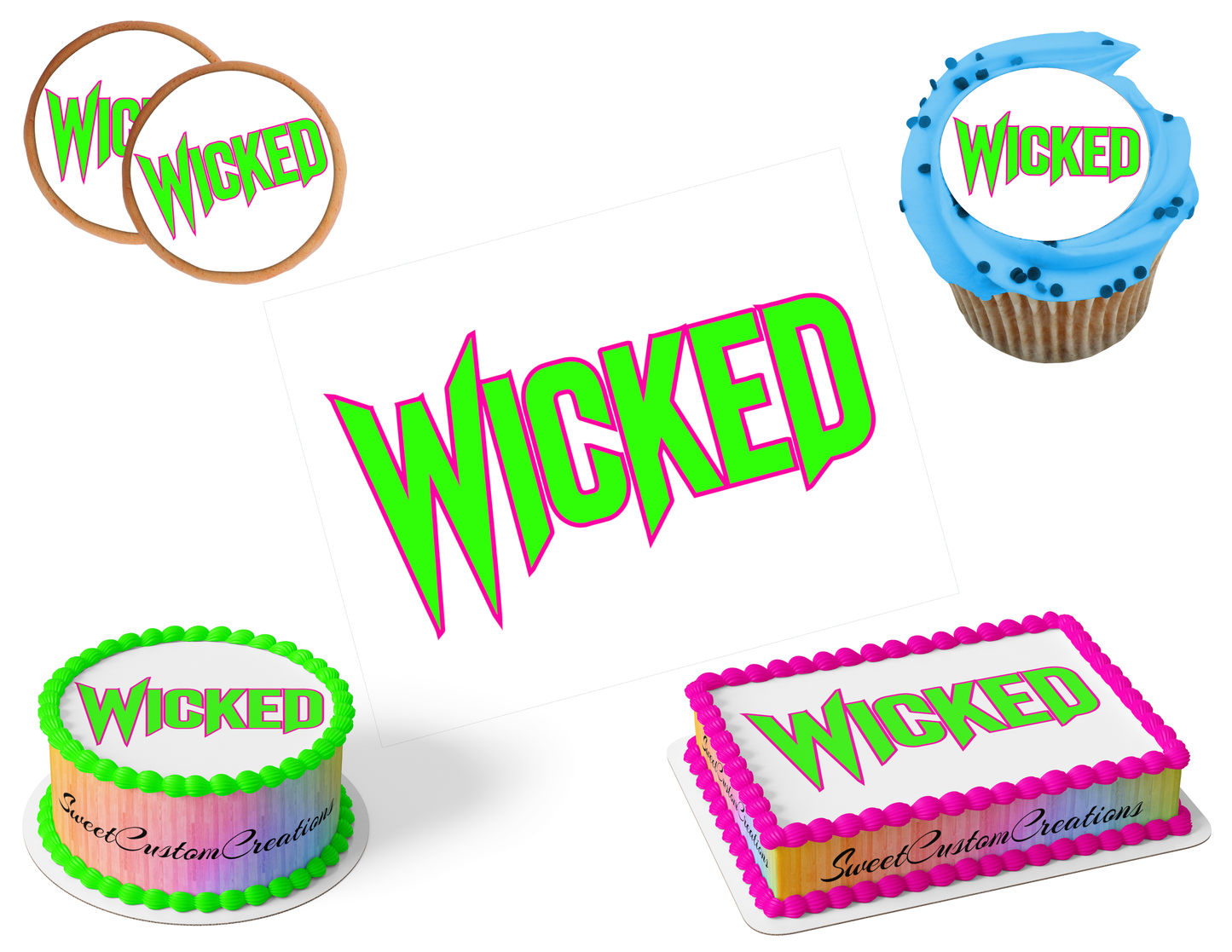 Wicked Edible Image Frosting Sheet #35 (80+ sizes)