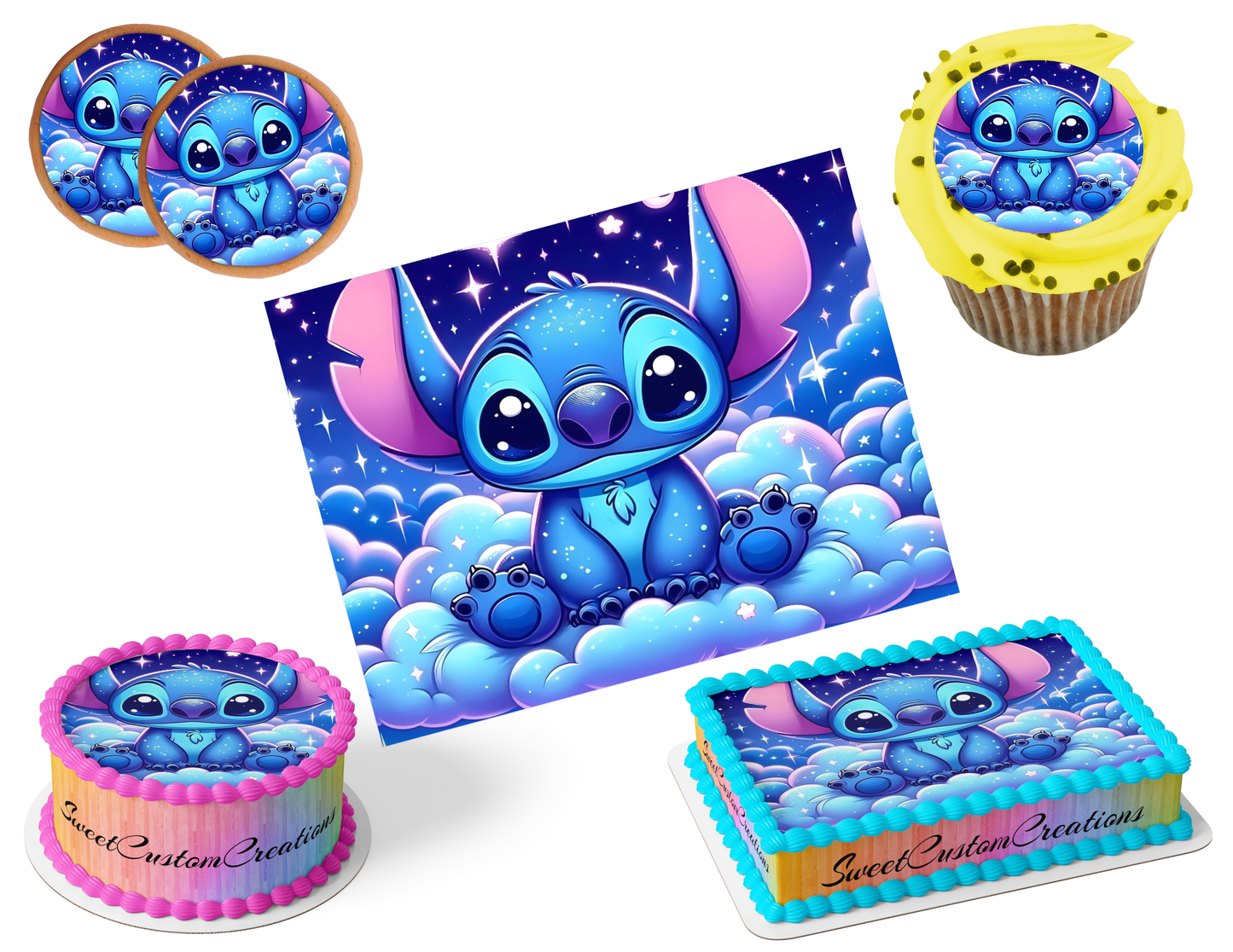 Stitch Edible Image Frosting Sheet #3 (80+ sizes)