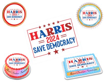 Kamala Harris Edible Image Frosting Sheet #3 (80+ sizes)