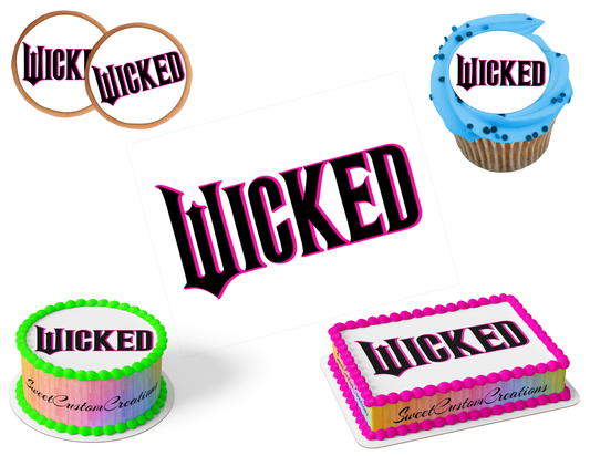 Wicked Edible Image Frosting Sheet #40 (80+ sizes)