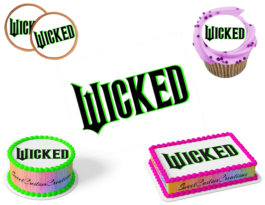 Wicked Edible Image Frosting Sheet #42 (80+ sizes)