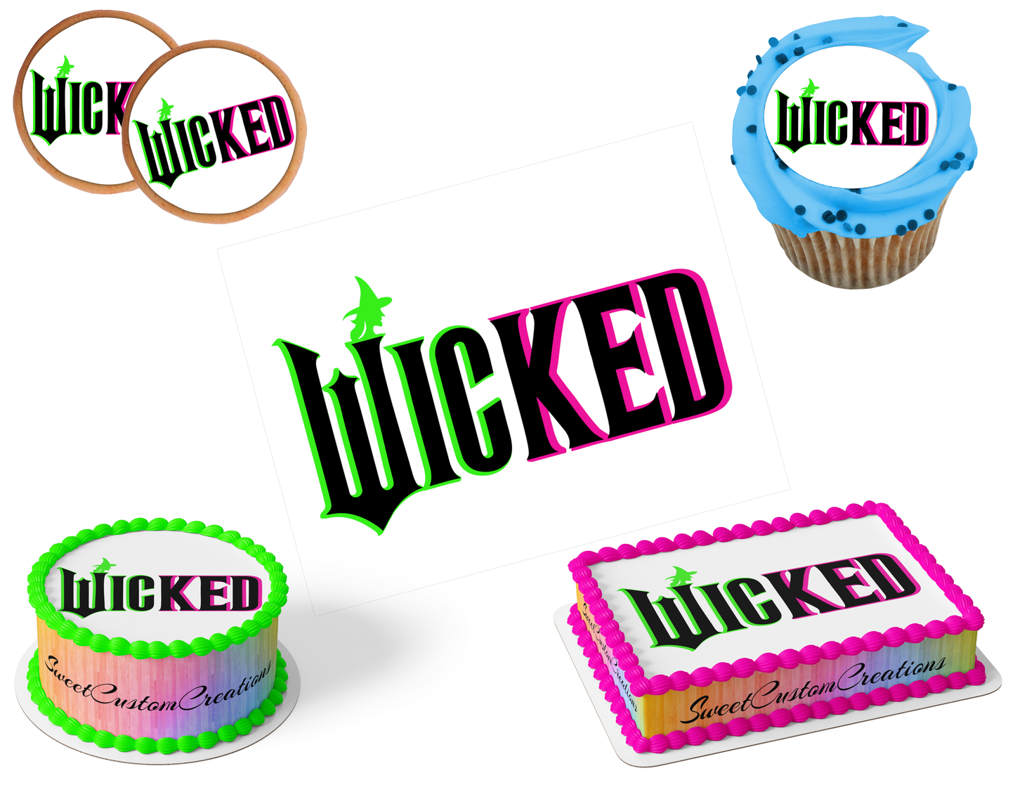 Wicked Edible Image Frosting Sheet #43 (80+ sizes)