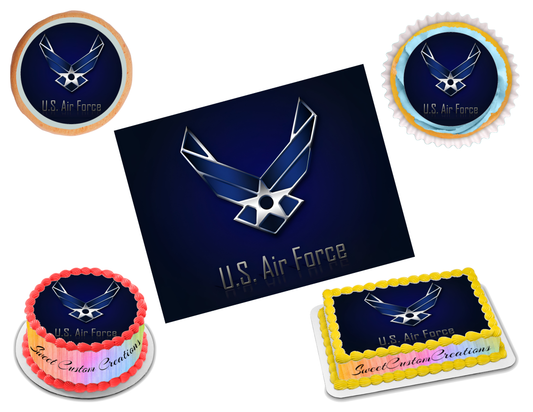 Air Force Edible Image Frosting Sheet #4 (70+ sizes)