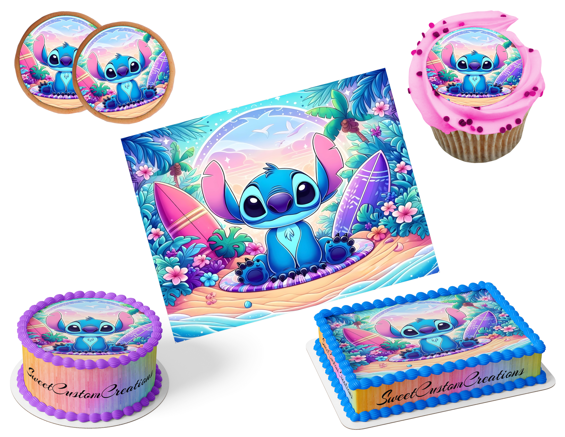 Stitch Edible Image Frosting Sheet #4 (80+ sizes)