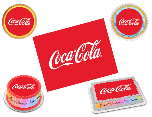 Coca Cola Edible Image Frosting Sheet #4 Topper (70+ sizes)