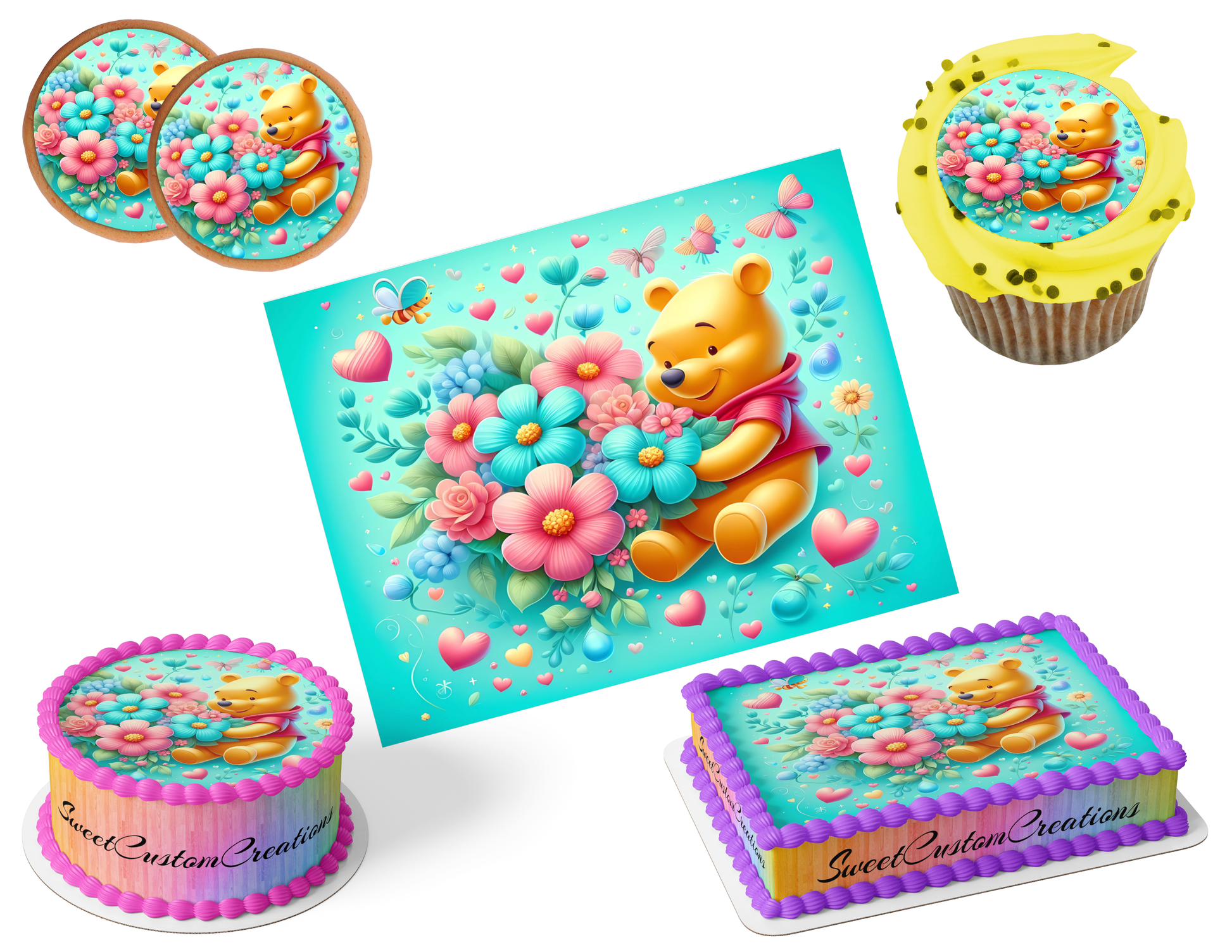 Pooh Bear Edible Image Frosting Sheet #50 (80+ sizes)