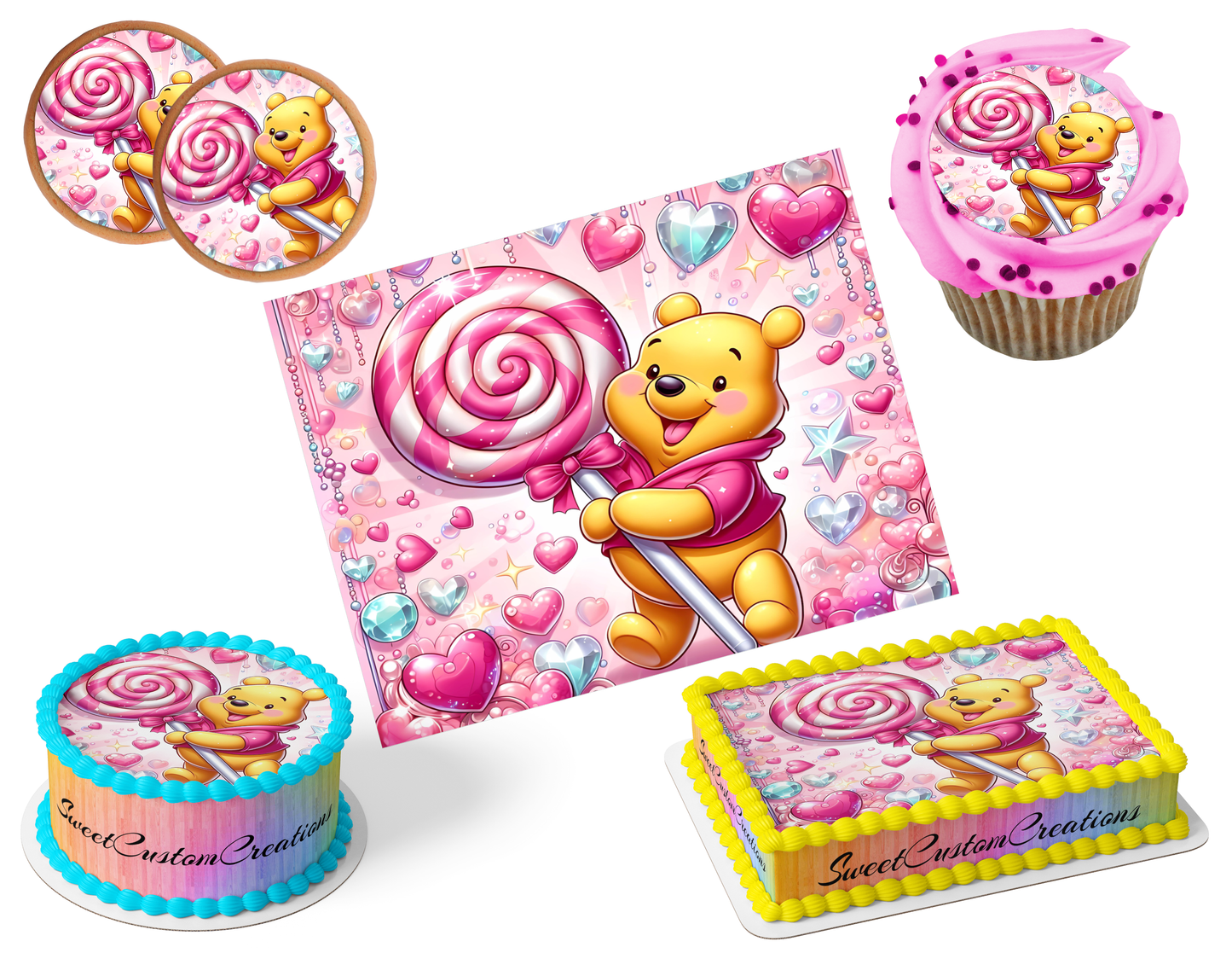 Pooh Bear Edible Image Frosting Sheet #52 (80+ sizes)