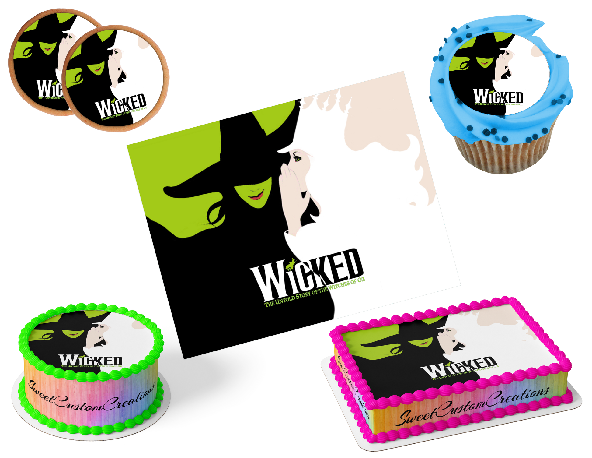 Wicked Edible Image Frosting Sheet #52 (80+ sizes)