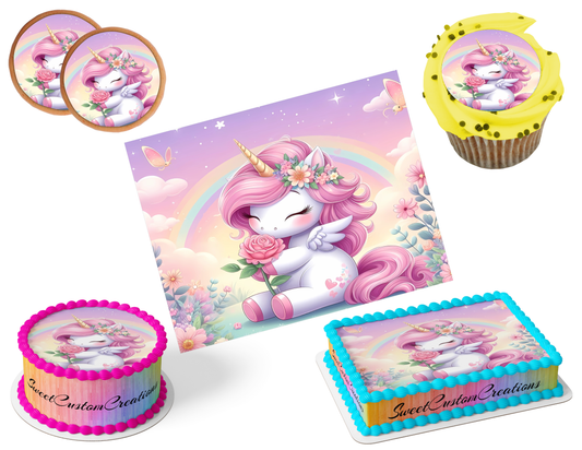 Unicorn Edible Image Frosting Sheet #54 (80+ sizes)