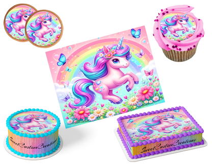 Unicorn Edible Image Frosting Sheet #55 (80+ sizes)