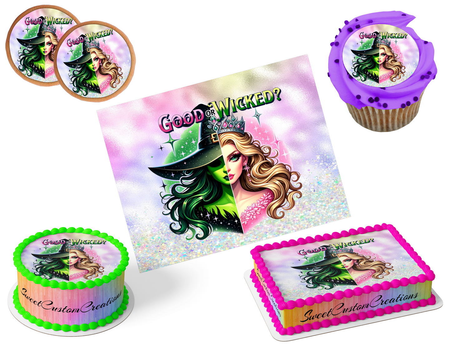 Wicked Edible Image Frosting Sheet #55 (80+ sizes)