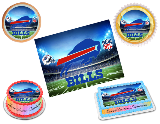 Hoja de glaseado con imagen comestible de Buffalo Bills #11 (más de 70 tamaños)