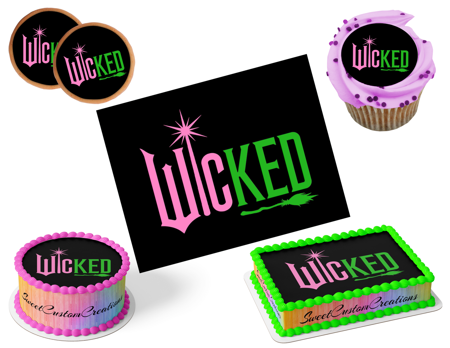 Wicked Edible Image Frosting Sheet #57 (80+ sizes)