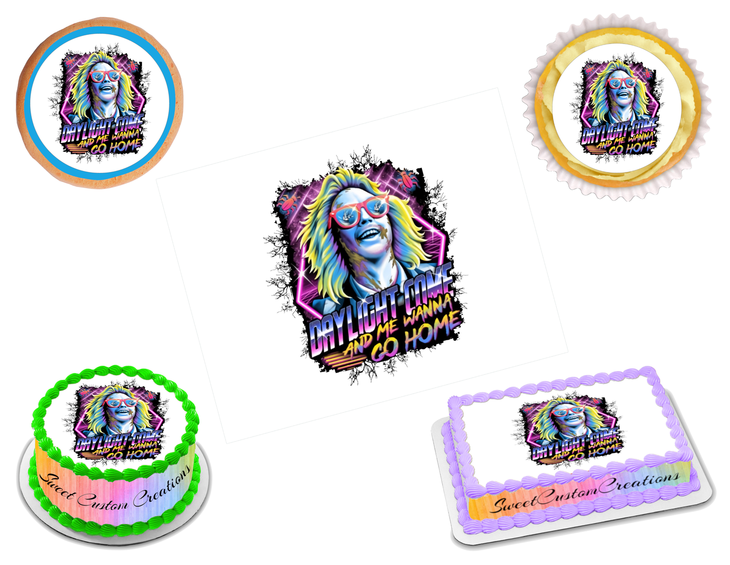 Beetlejuice Edible Image Frosting Sheet #5 (80+ sizes)