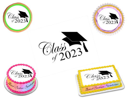 Graduation Edible Image Frosting Sheet #6 (70+ sizes)