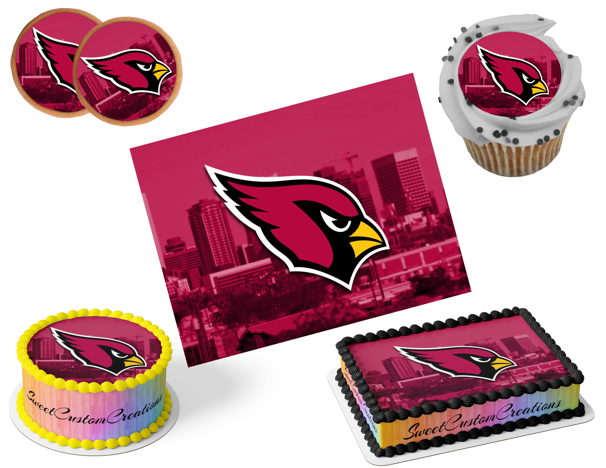 Arizona Cardinals Edible Image Frosting Sheet #63 (80+ sizes)