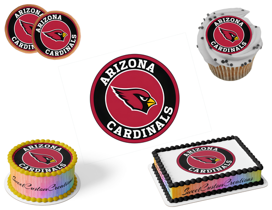 Arizona Cardinals Edible Image Frosting Sheet #64 (80+ sizes)