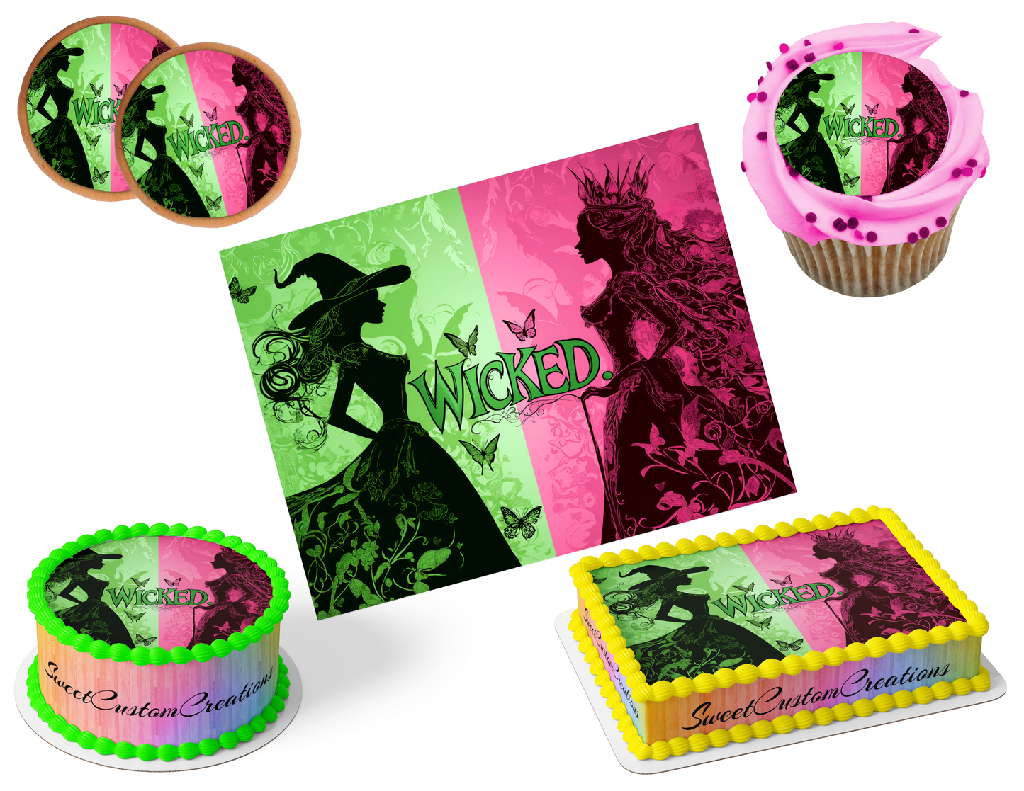 Wicked Edible Image Frosting Sheet #64 (80+ sizes)