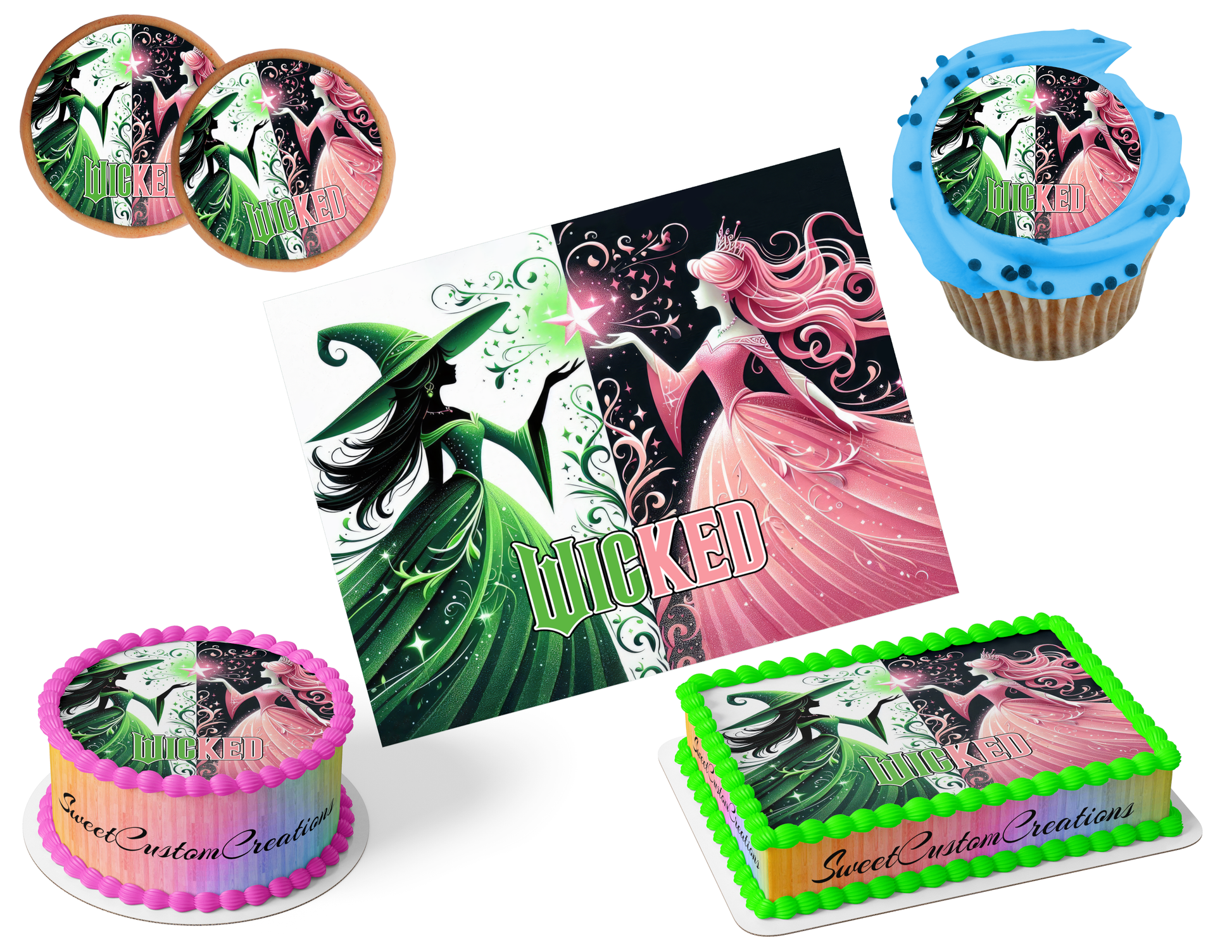 Wicked Edible Image Frosting Sheet #68 (80+ sizes)