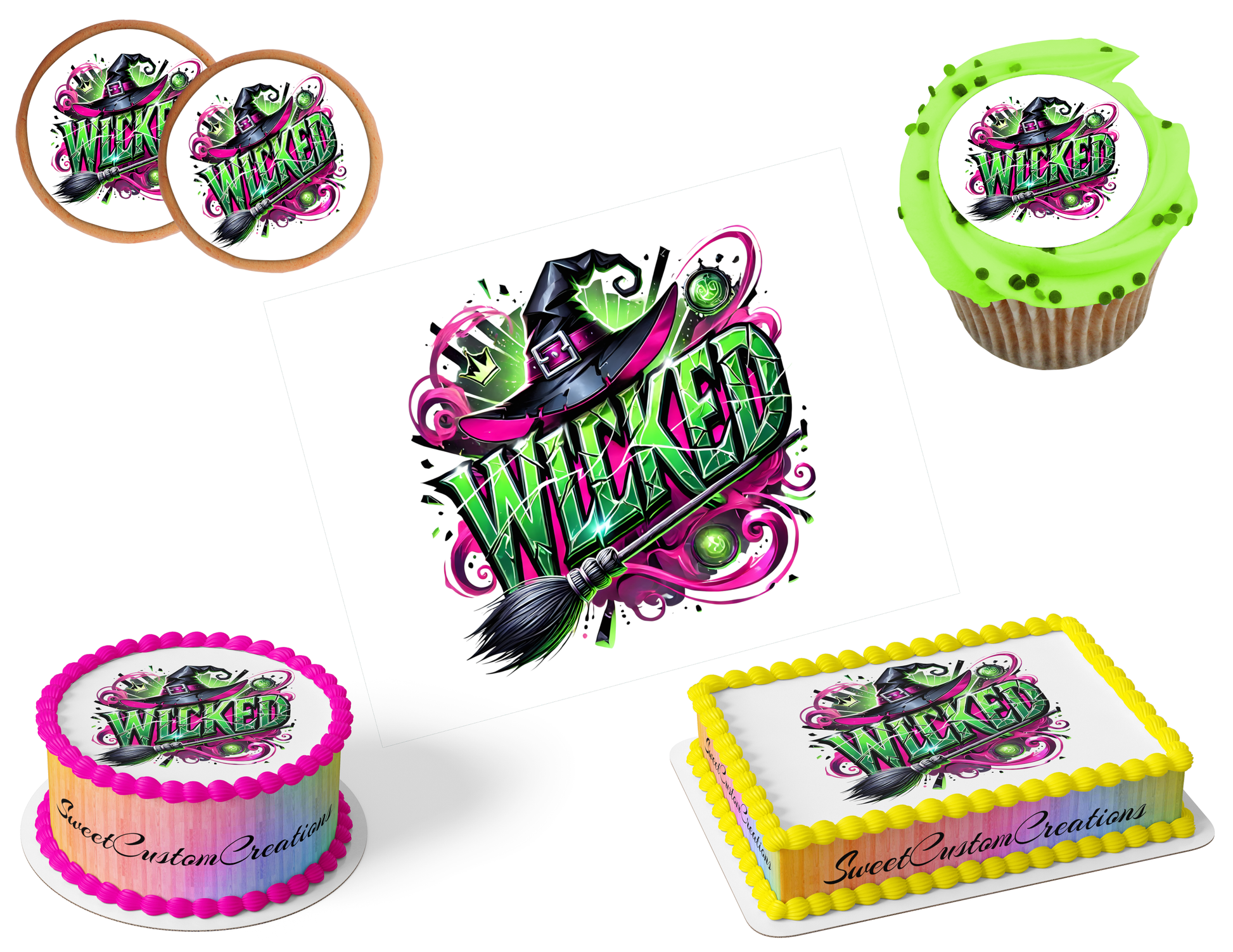 Wicked Edible Image Frosting Sheet #69 (80+ sizes)