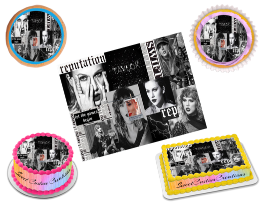 Taylor Swift Edible Image Frosting Sheet #6 (70+ sizes)