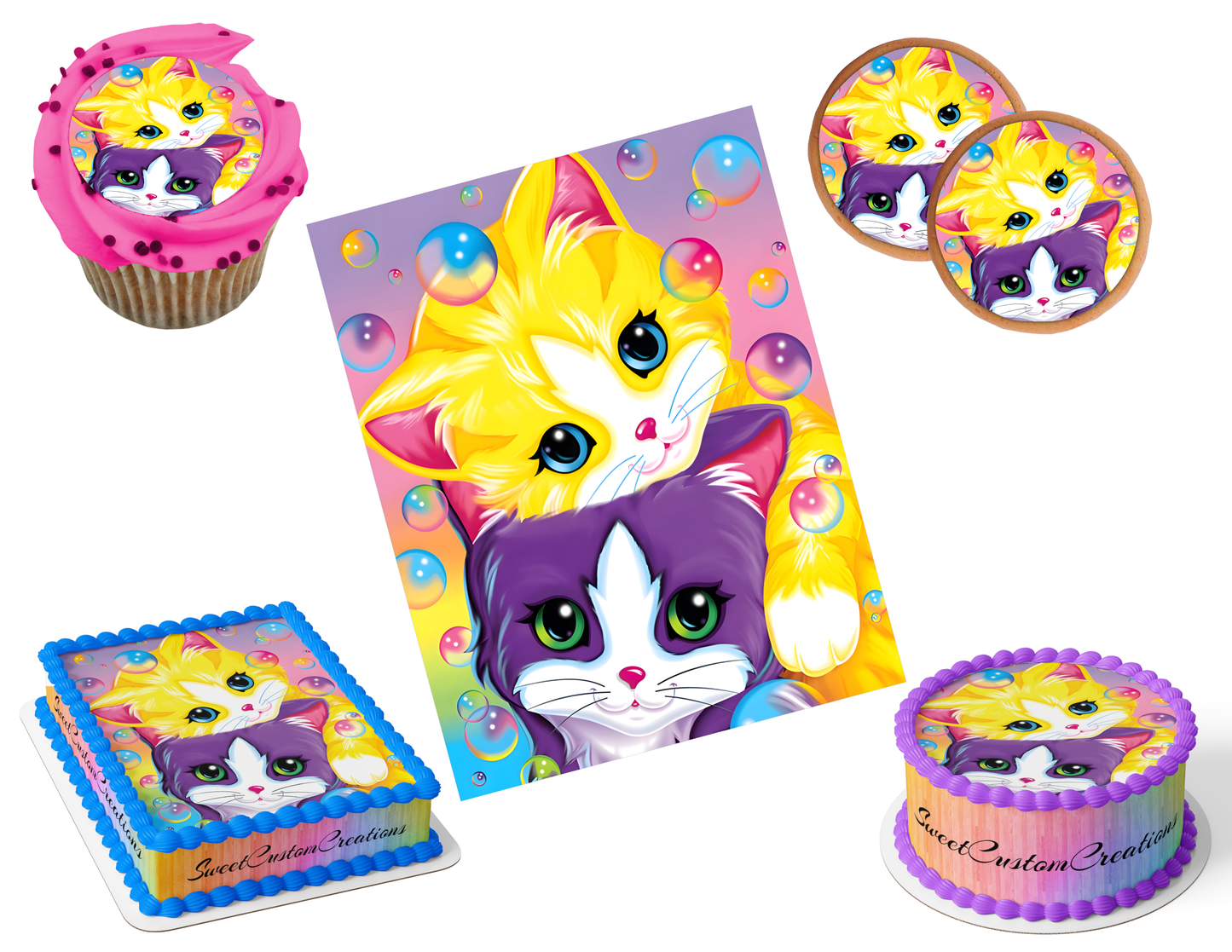 Cat Edible Image Frosting Sheet #6 (80+ sizes)