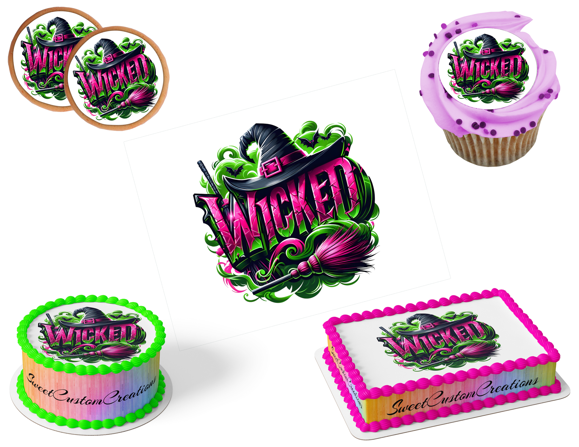 Wicked Edible Image Frosting Sheet #71 (80+ sizes}