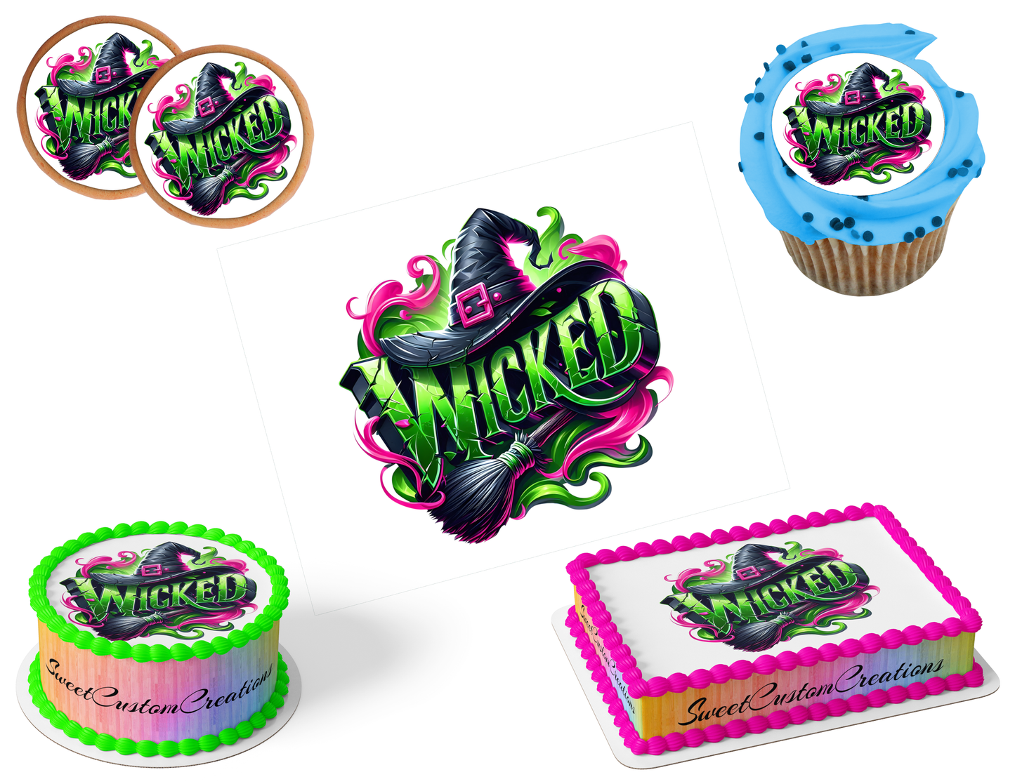 Wicked Edible Image Frosting Sheet #72 (80+ sizes)