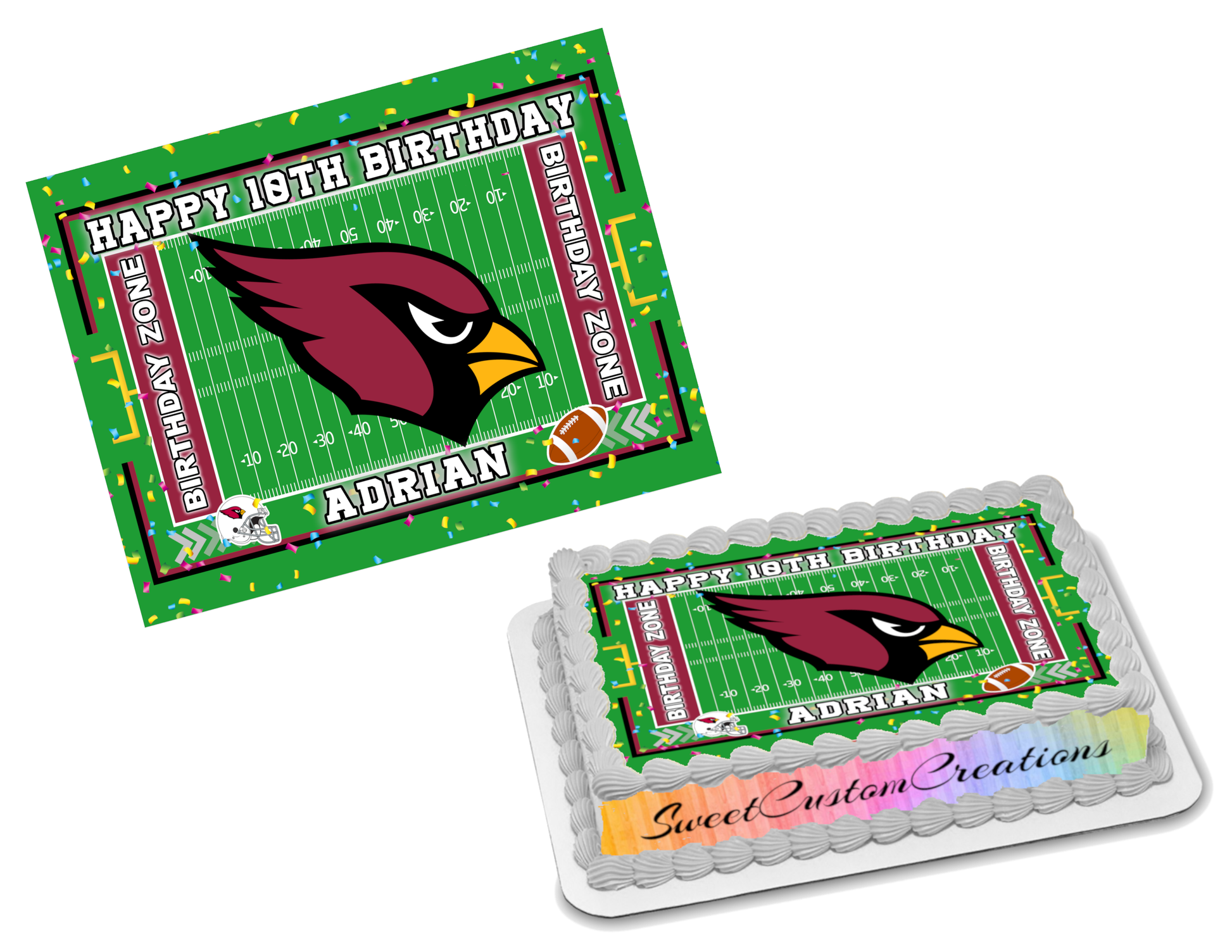 Arizona Cardinals Edible Image Frosting Sheet #75 (70+ sizes)
