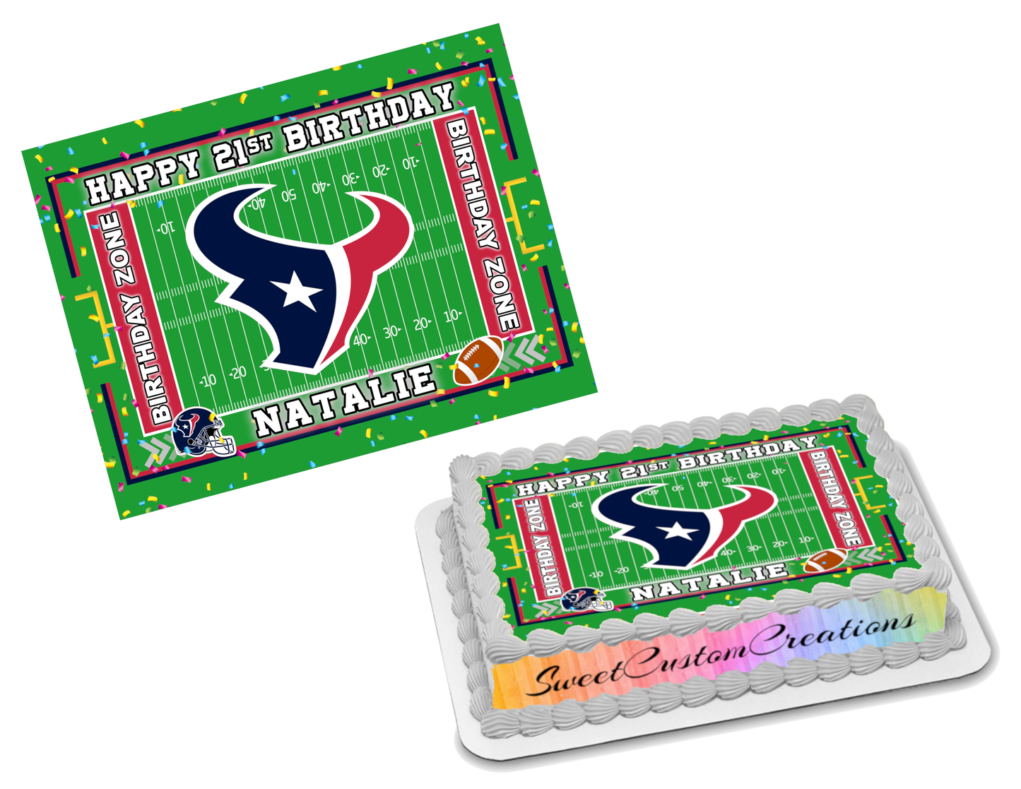 Houston Texans Edible Image Frosting Sheet #75 (70+ sizes)
