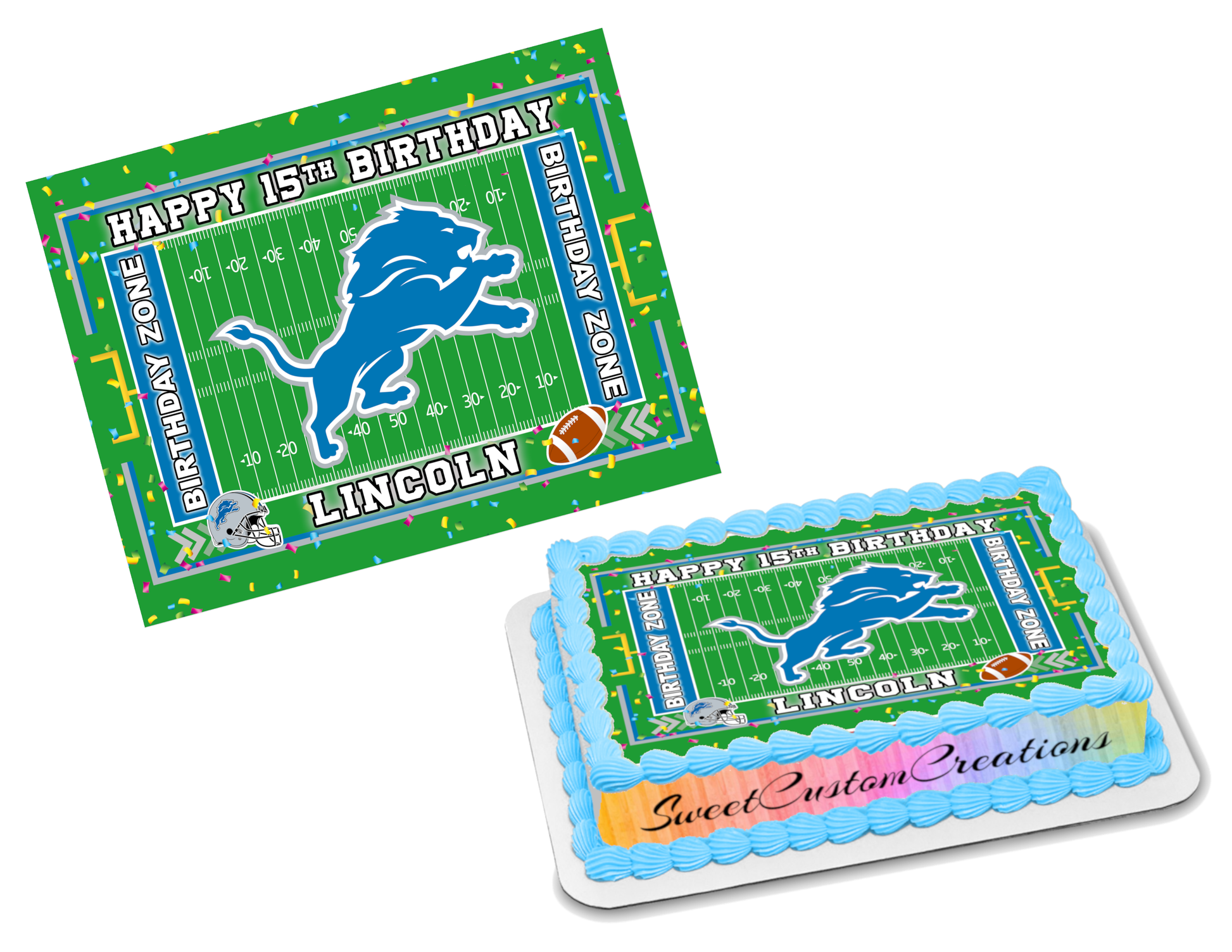 Detroit Lions Edible Image Frosting Sheet #75 (70+ sizes)