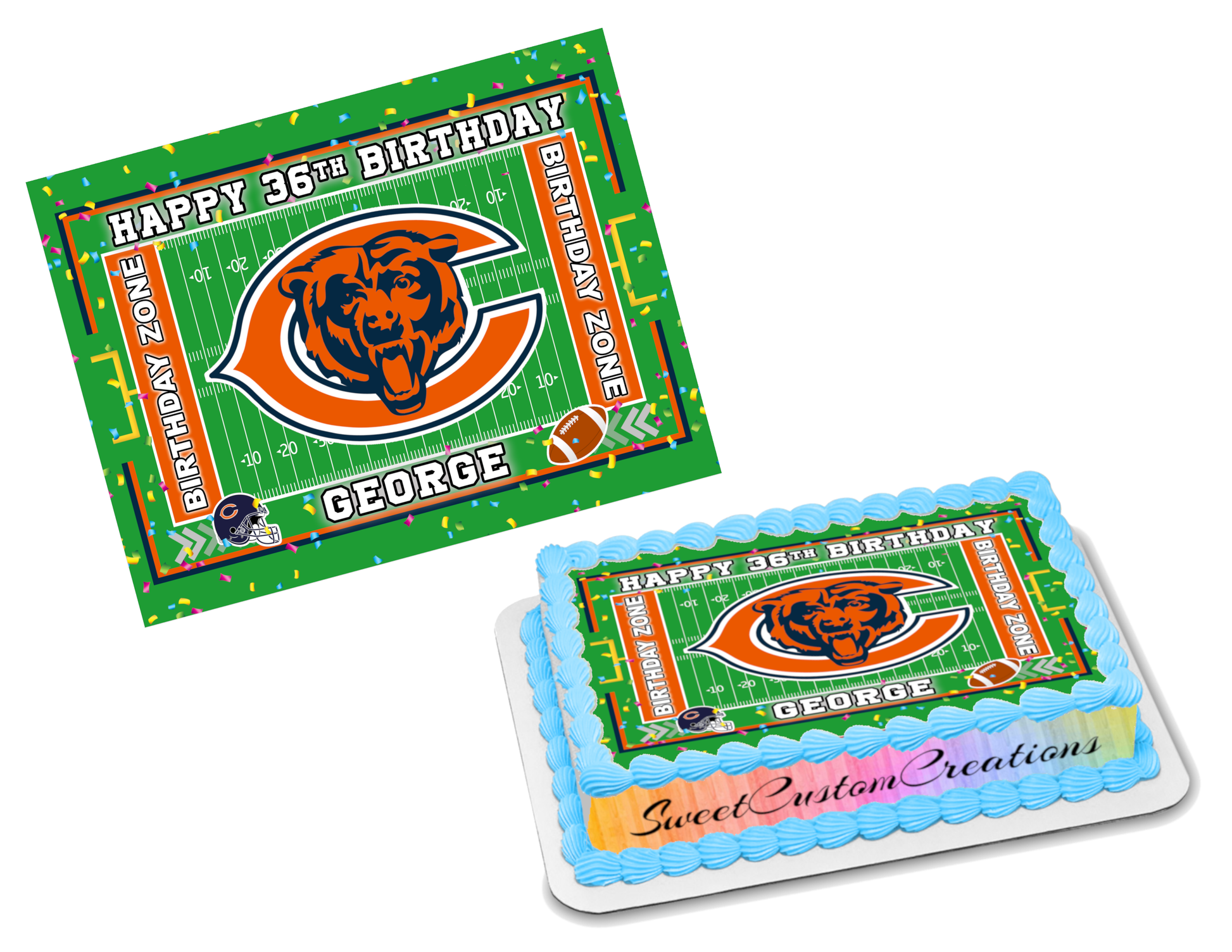 Chicago Bears Edible Image Frosting Sheet #75 (70+ sizes)