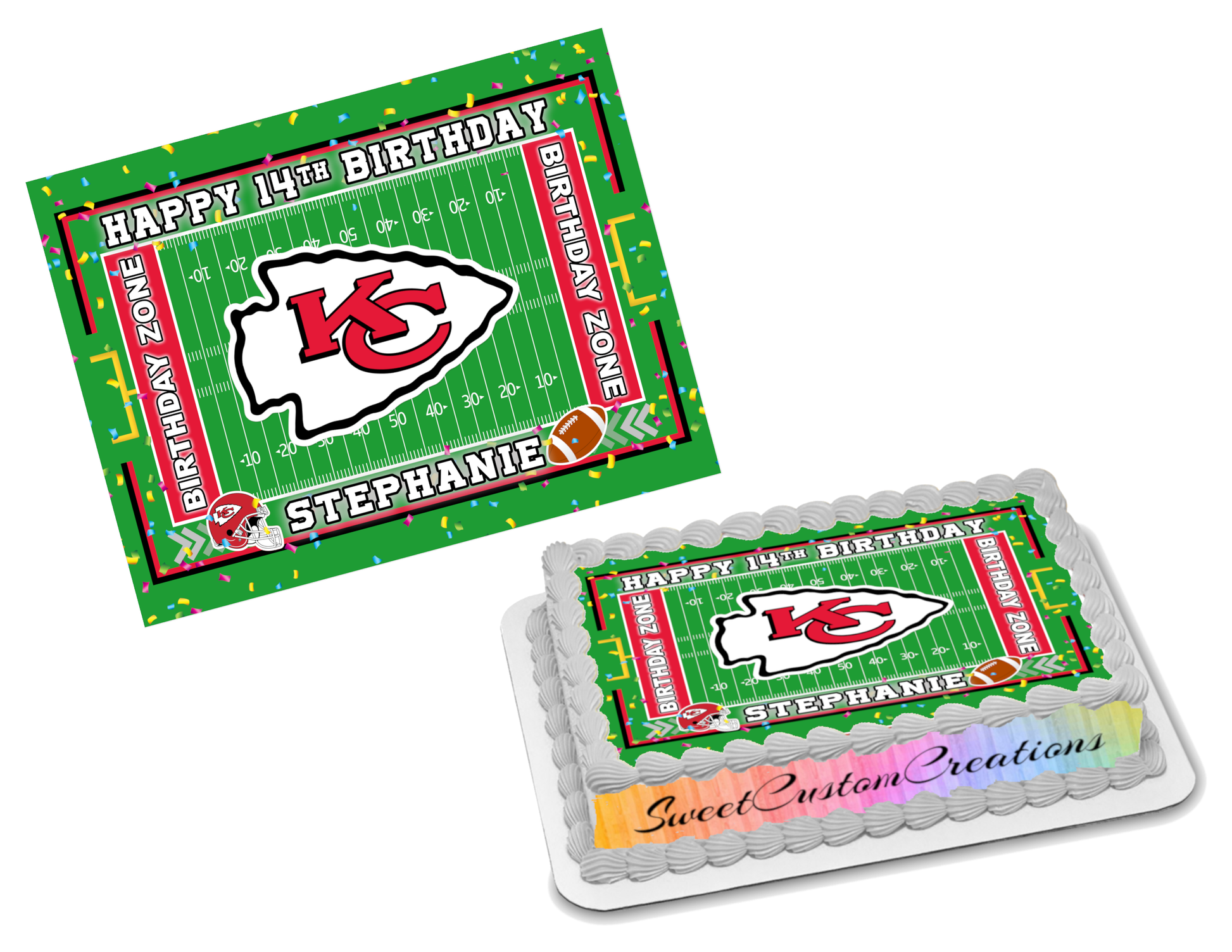 Kansas City Chiefs Edible Image Frosting Sheet #75 (70+ sizes)