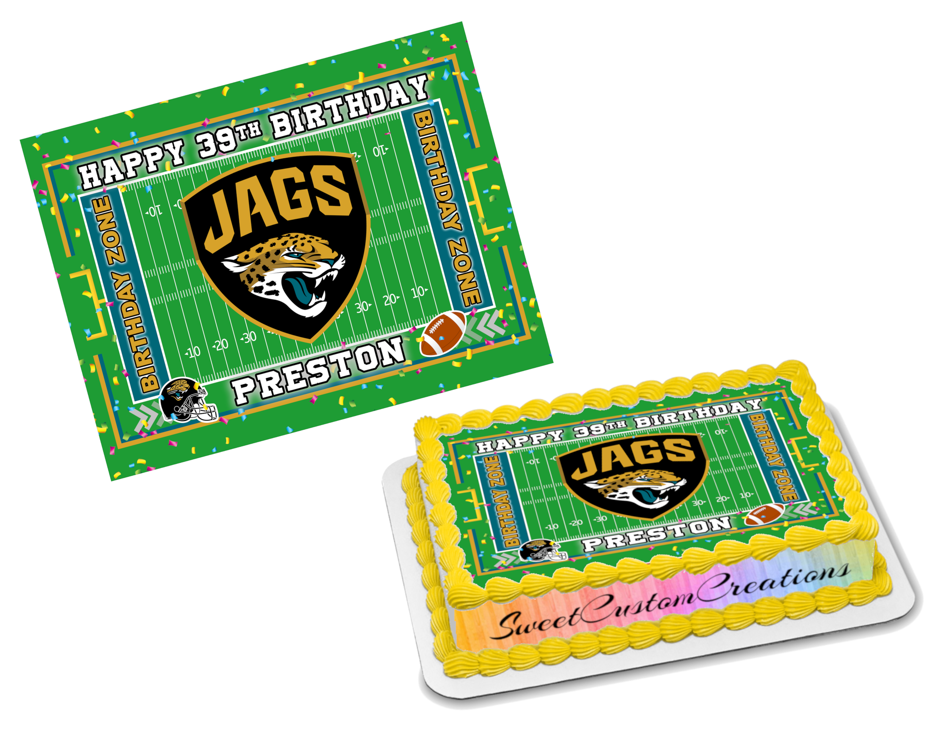 Jacksonville Jaguars Edible Image Frosting Sheet #75 (70+ sizes)