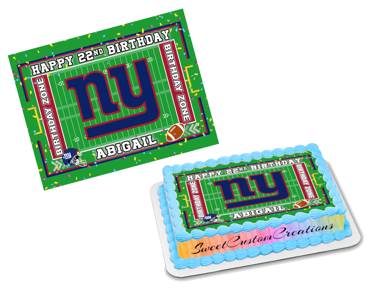 New York Giants Edible Image Frosting Sheet #75 (70+ sizes)