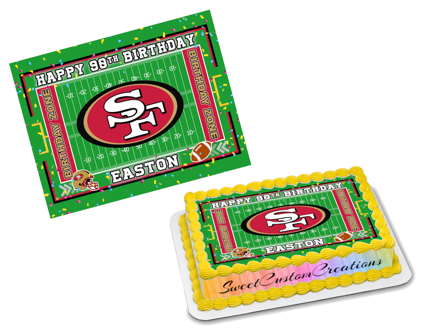 San Francisco 49ers Edible Image Frosting Sheet #76 (70+ sizes)