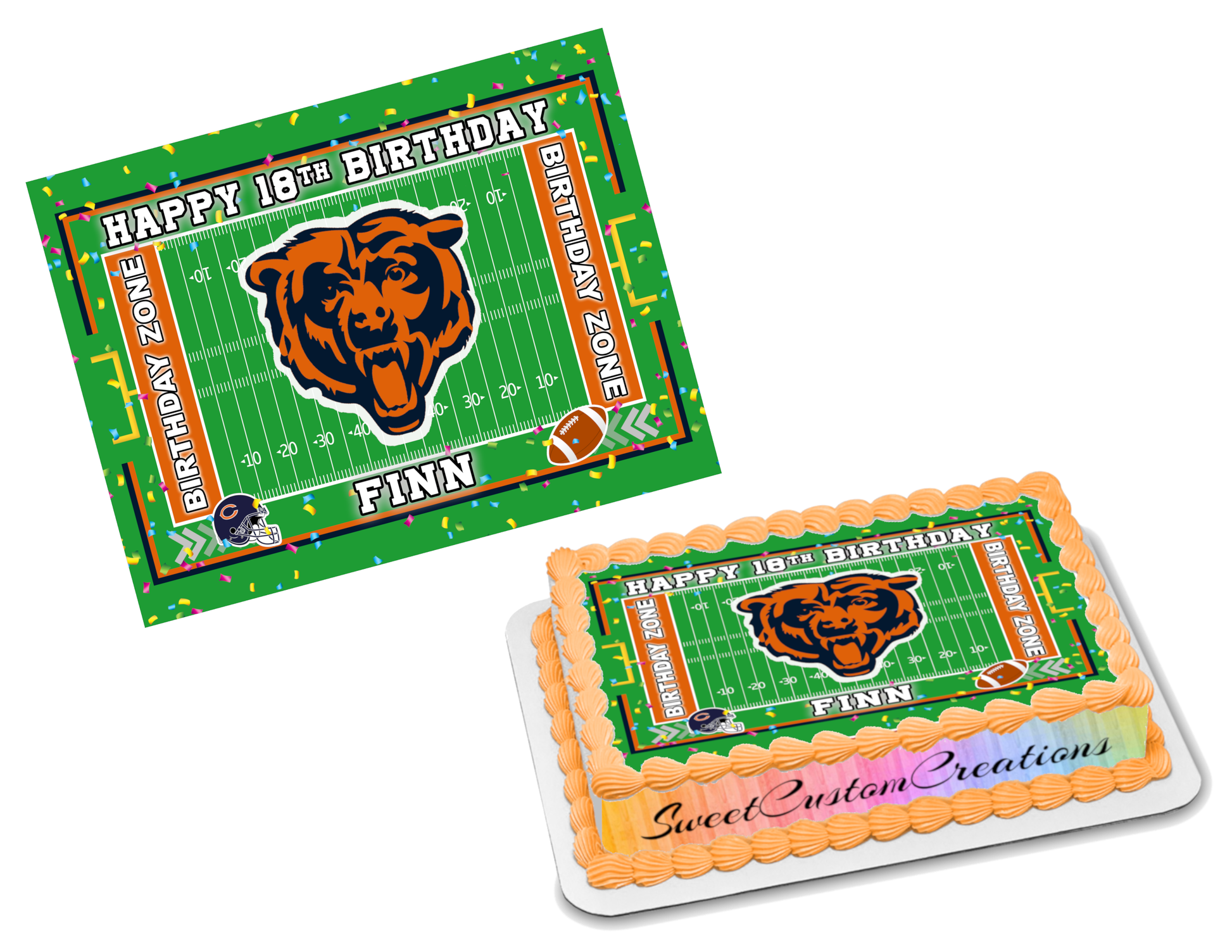 Chicago Bears Edible Image Frosting Sheet #76 (70+ sizes)