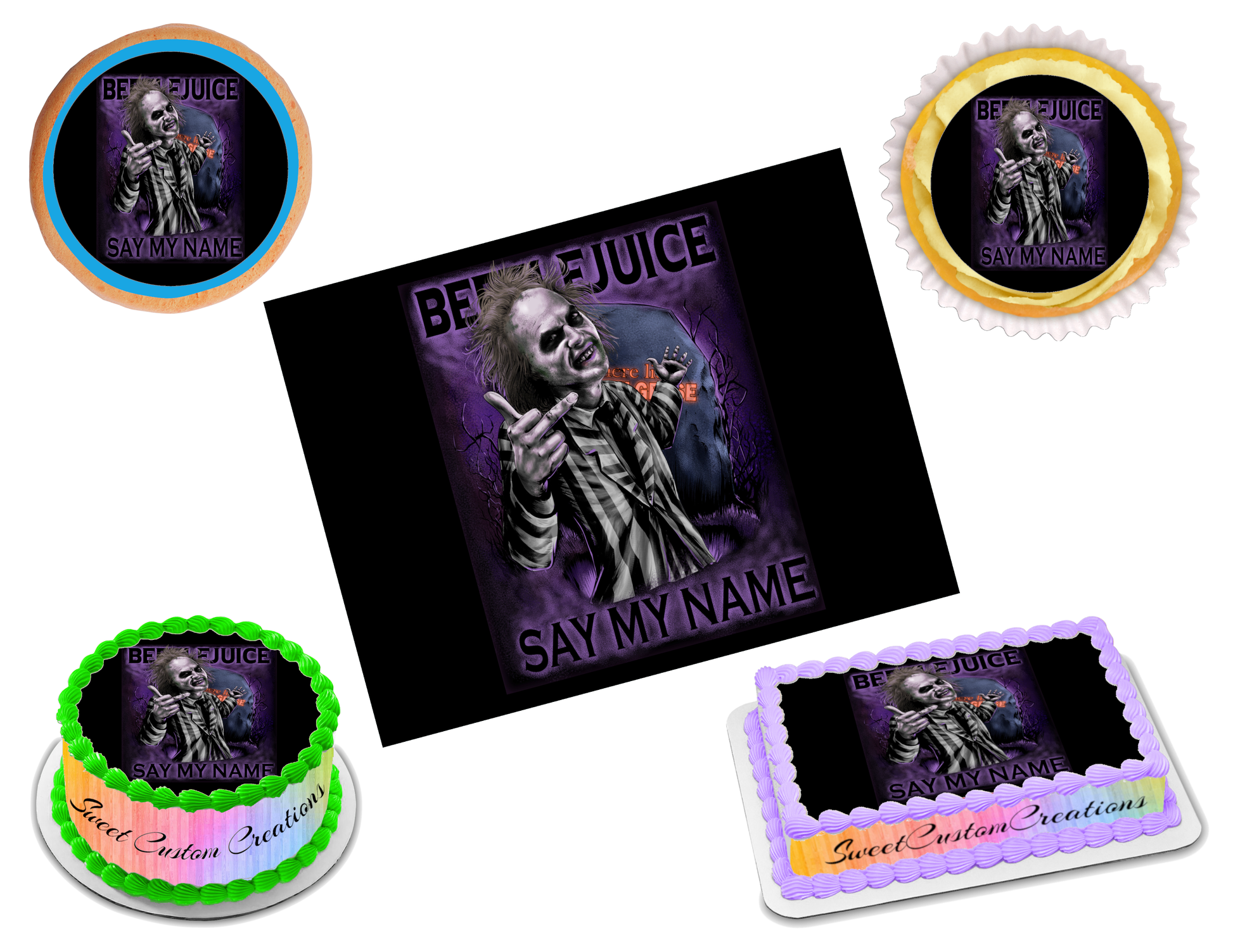 Beetlejuice Edible Image Frosting Sheet #7 (80+ sizes)